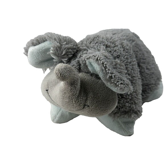 Pillow Pets Pee Wee Nutty Elephant Plush - Small Stuffed Animal - Gray & Blue - - Picture 1 of 8